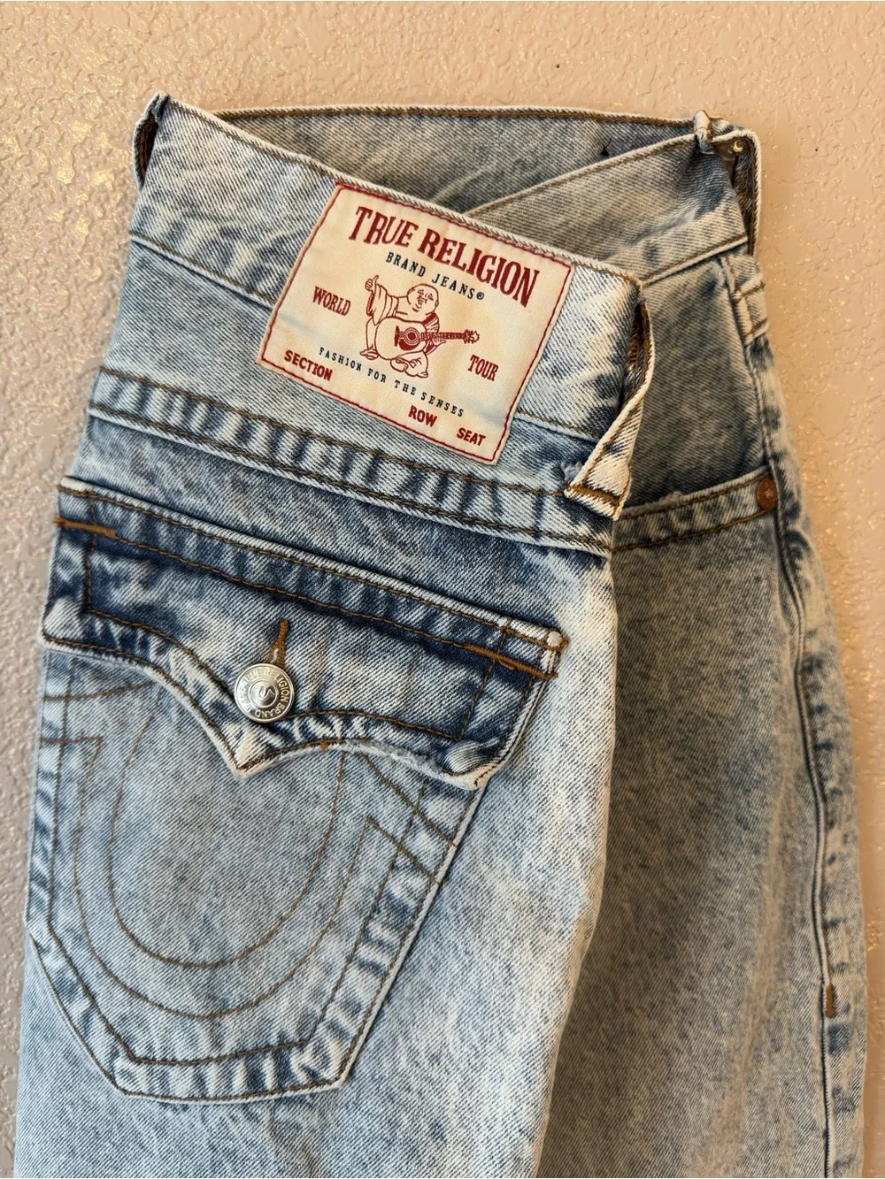 True Religion Light Blue High-Rise Denim Jeans
